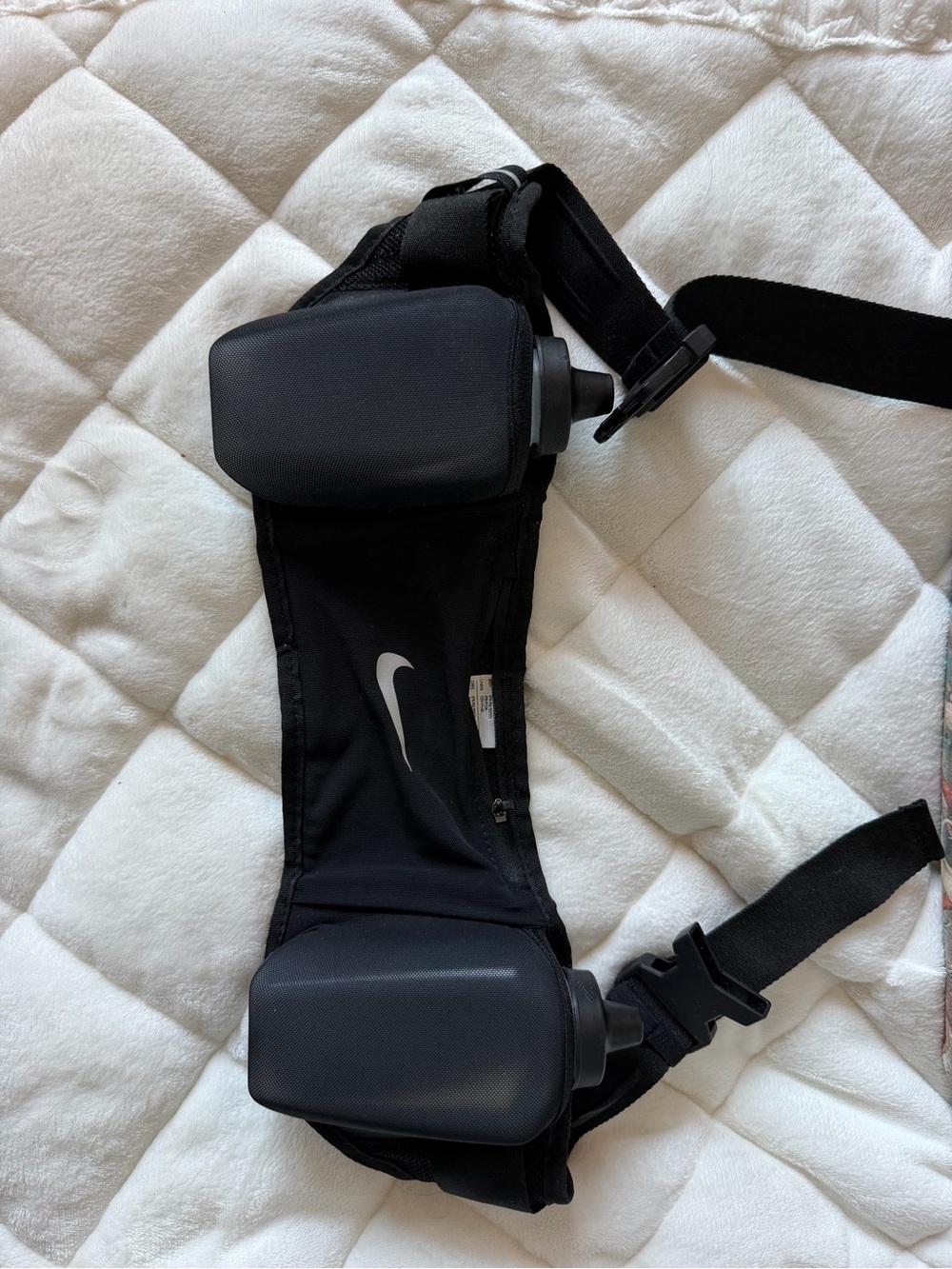 Nike Black Running Waist Belt with Dual Bottle Holders